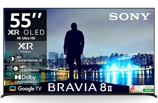 Sony 139 cm (55 inches) BRAVIA 8M2 Series 4K Ultra HD Smart OLED Google TV K-55XR80M2