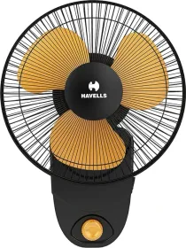 Havells Fans | 230 MM CANDY HS BLACK YELLOW WALL FAN