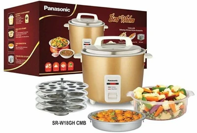 Panasonic | Electric Cooker-ALUMINIUM PAN | SR-WA 18H GH CMB | Combo Pack -Gold