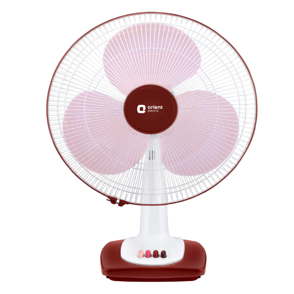 Orient electric | Desk 25 | Table Fans | Black Red