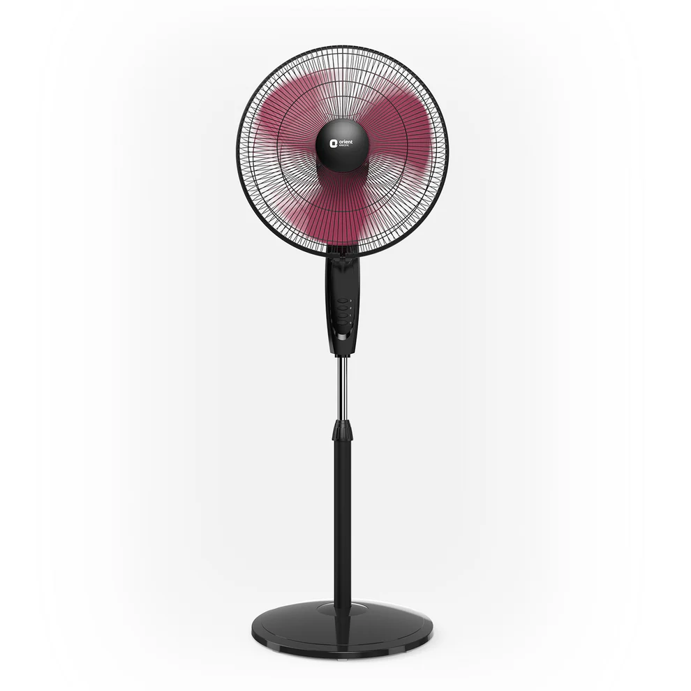 Orient electric | Stand 37/Stand 37 Neo | Pedestal Fans | Black Red