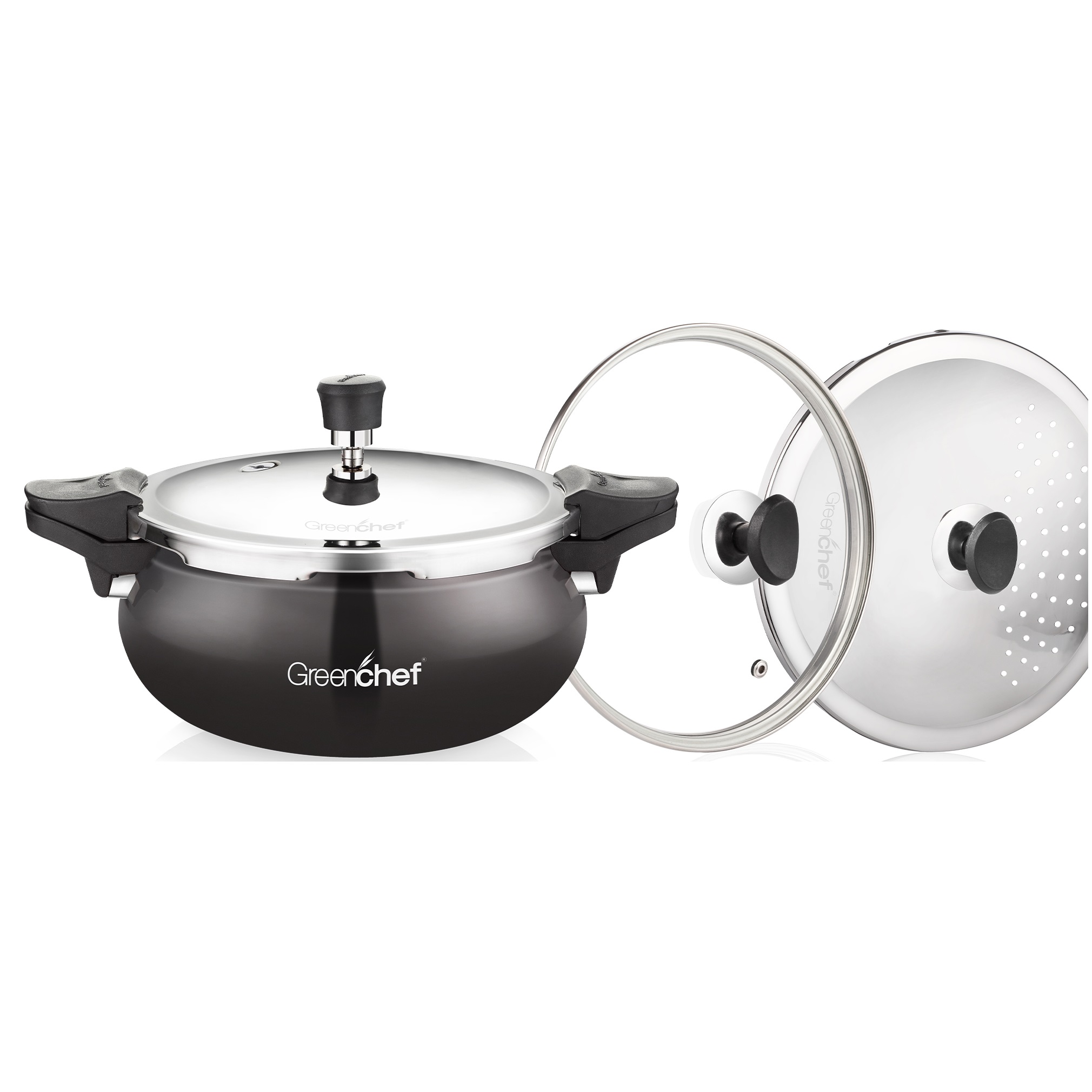 Greenchef | Hard Anodized Cookers | Unique Hard Anodized IB Cooker 3L