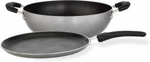 Greenchef | Non-Stick Cookwares | Twin Pack N/S pcs Gift Set-Kadai 230 mm & Tawa 280 mm