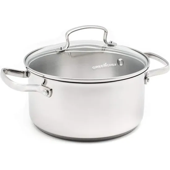 Greenchef | Triply Cookwares | Fusion Tri-Ply Casserole with GL 20cm