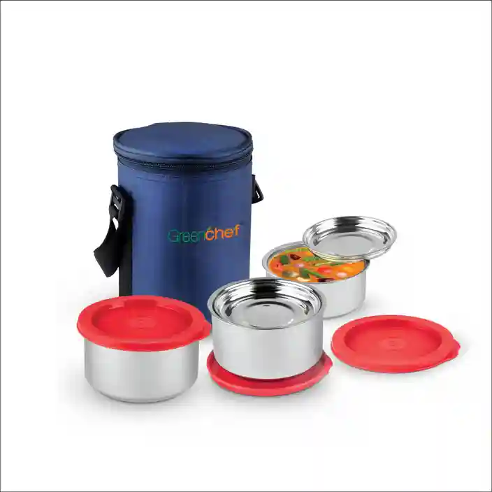 Greenchef  | Sizzle  SS Insulated Lunch Box (Pack of  3)