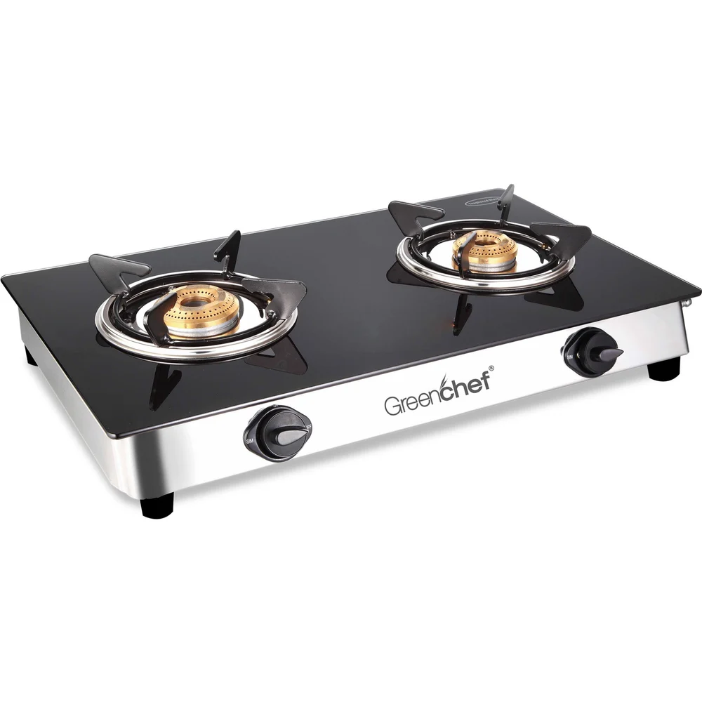 Greenchef | Matte 2 Burner Glasstop Gas Stove