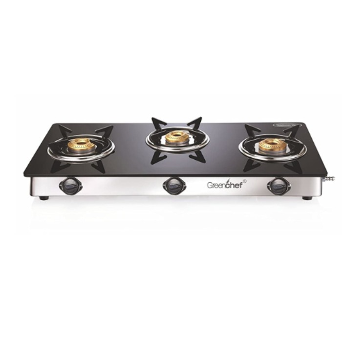 Greenchef | Matte 3 Burner Glasstop Gas Stove