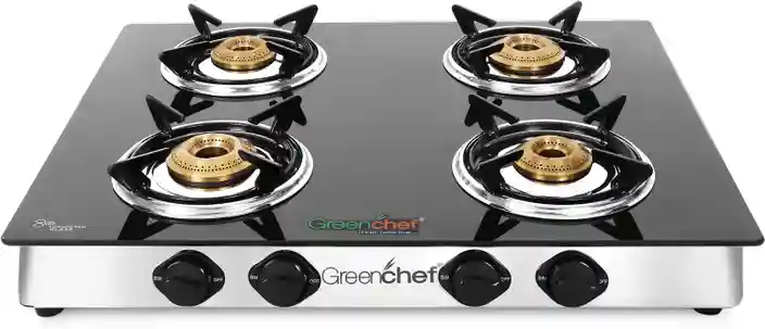 Greenchef | Matte 4 Burner Glasstop Gas Stove