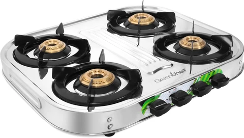 Greenchef | Edge 4 burner Stainless Steel LPG gas stove